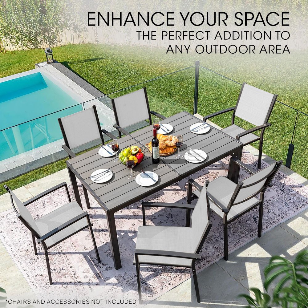 FORTIA 150x90cm Outdoor Dining Table, Rectangular, Furniture for Outside - V219-OTDTBLFOS1PA FORTIA 150x90cm Outdoor Dining Table, Rectangular, Furniture for Outside - Image 3