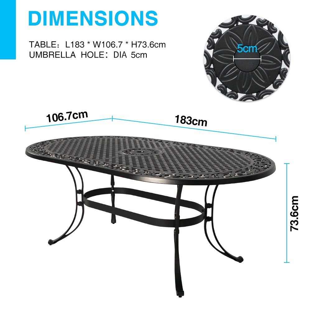 Fiji oval dining table - V231-CAT-046 BLACK Fiji oval dining table - Image 2