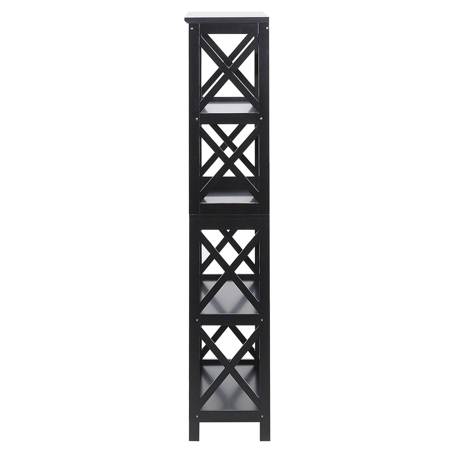 Sarantino Daphne 5-tier Cross Panel Bookshelf - V240-TBL-NTD-027-17 Sarantino Daphne 5-tier Cross Panel Bookshelf - Image 5