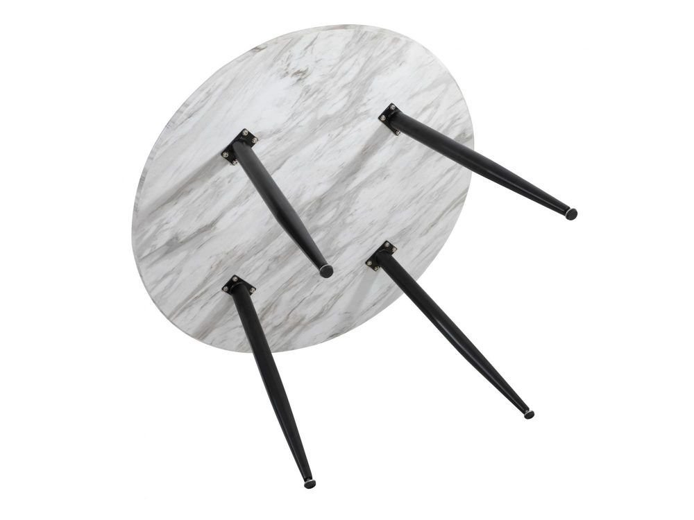 Round MDF Marbling Dining Table - V264-DNT-405S-WHE Round MDF Marbling Dining Table - Image 9