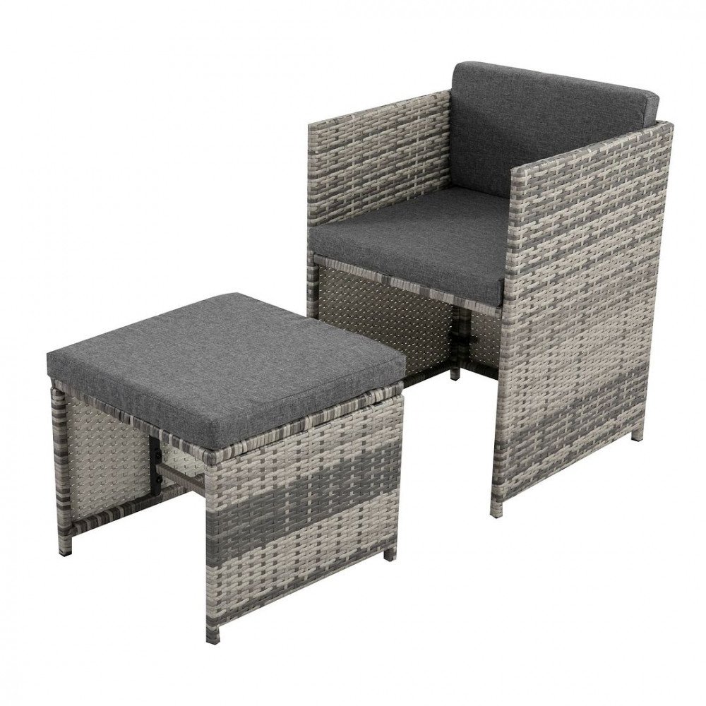 Bali 13PC Outdoor Dining Set-Grey - V264-OTF-502S-LGR Bali 13PC Outdoor Dining Set-Grey - Image 8