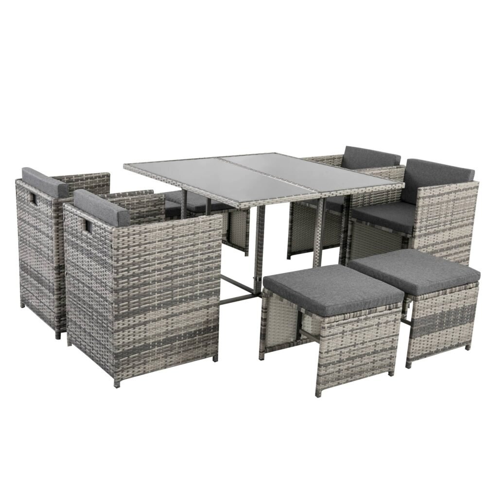 Horrocks 8 Seater Outdoor Dining Set-Grey - V264-OTF-503S-LGR Horrocks 8 Seater Outdoor Dining Set-Grey - Image 6
