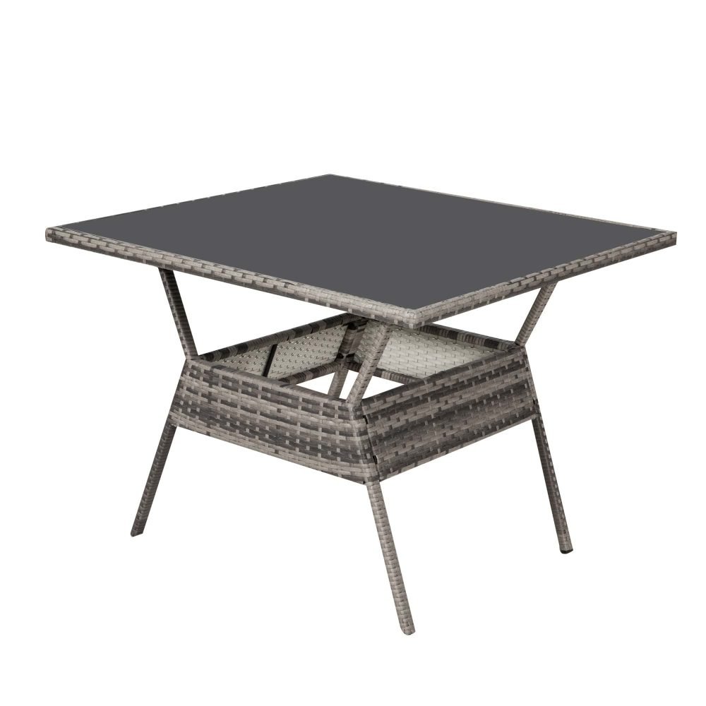 8PC Outdoor Dining Set Wicker Table & Chairs-Grey - V264-OTF-511S-LGR 8PC Outdoor Dining Set Wicker Table & Chairs-Grey - Image 10