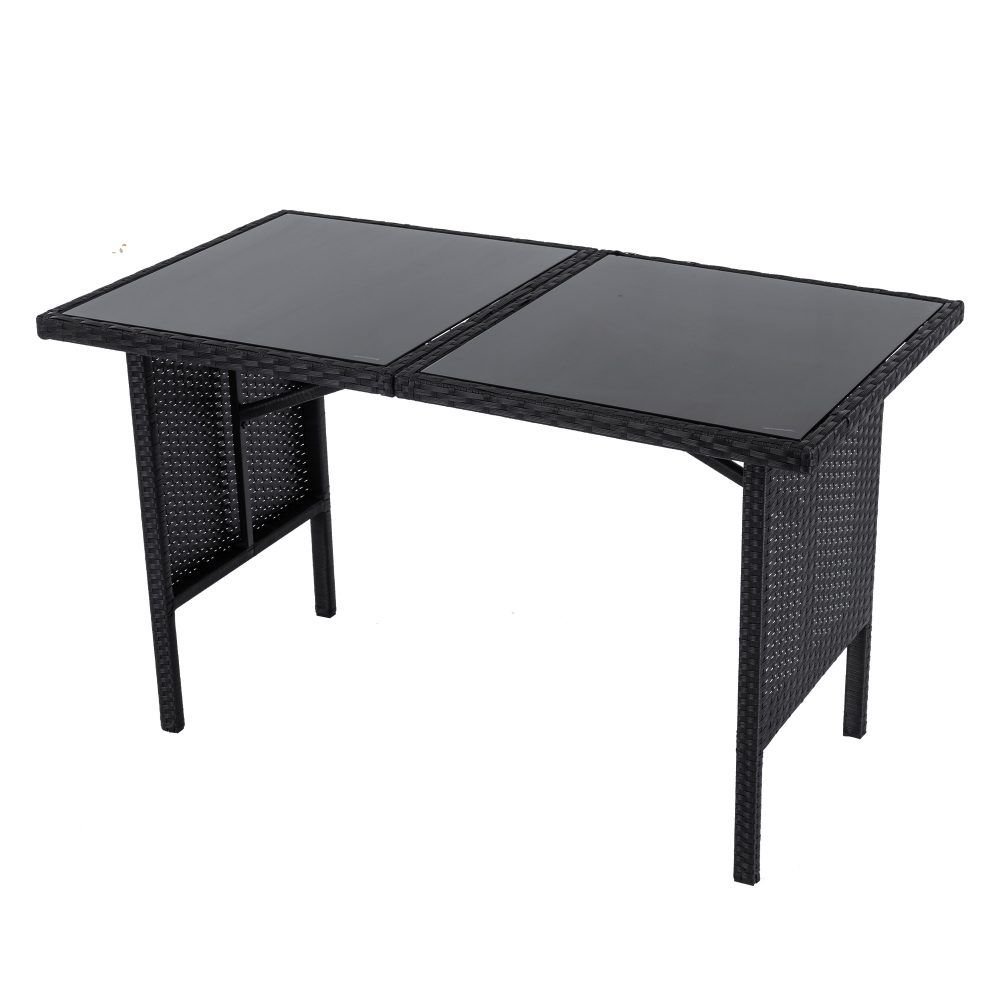Ella 8-Seater Modular Outdoor Garden Lounge and Dining Set with Table and Stools in Black - V264-OTF-526S-BLK Ella 8-Seater Modular Outdoor Garden Lounge and Dining Set with Table and Stools in Black - Image 4