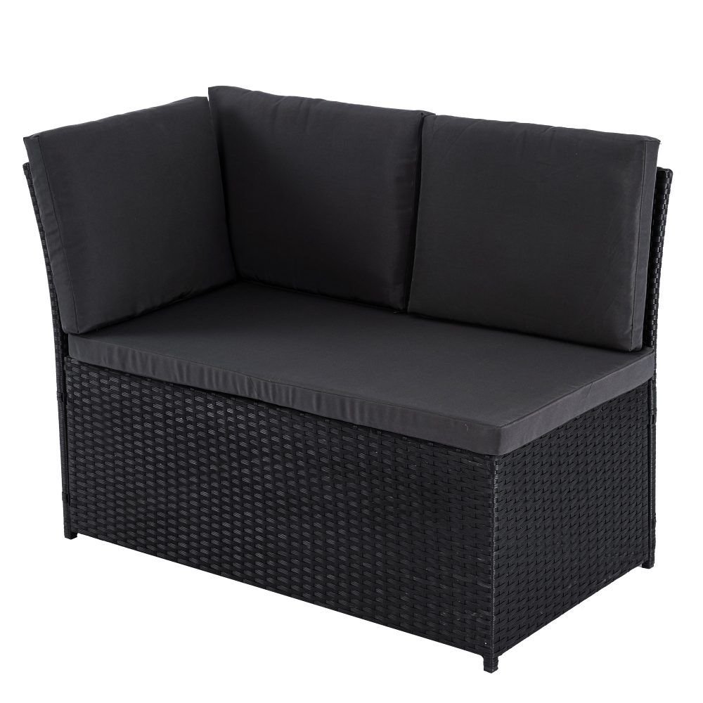 Ella 8-Seater Modular Outdoor Garden Lounge and Dining Set with Table and Stools in Black - V264-OTF-526S-BLK Ella 8-Seater Modular Outdoor Garden Lounge and Dining Set with Table and Stools in Black - Image 5