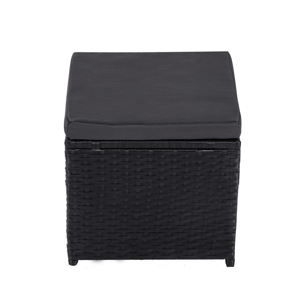 Ella 8-Seater Modular Outdoor Garden Lounge and Dining Set with Table and Stools in Black - V264-OTF-526S-BLK Ella 8-Seater Modular Outdoor Garden Lounge and Dining Set with Table and Stools in Black - Image 8