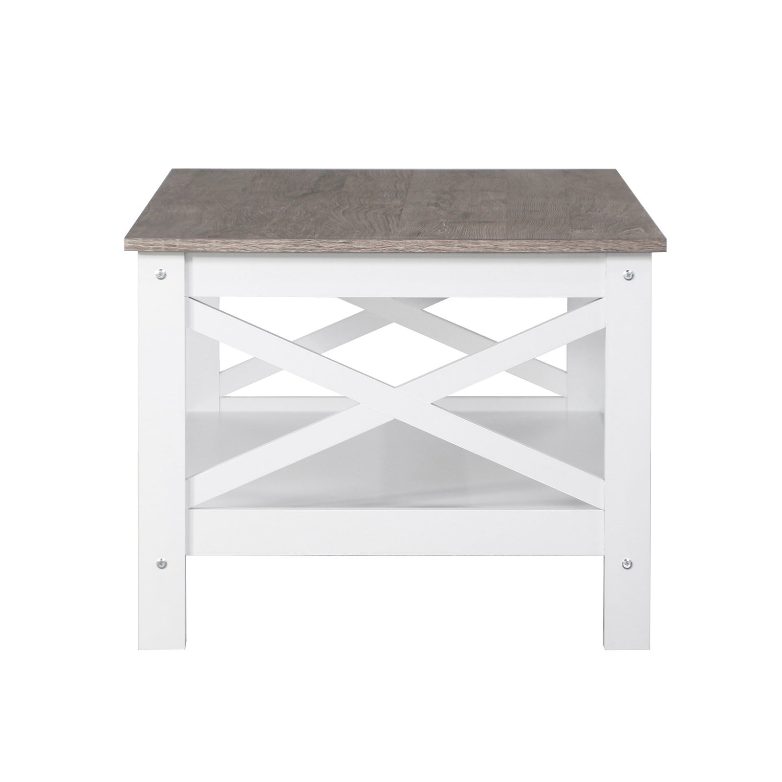 Coastal Coffee Table in White and Grey - V369-LT8025 Coastal Coffee Table in White and Grey - Image 3