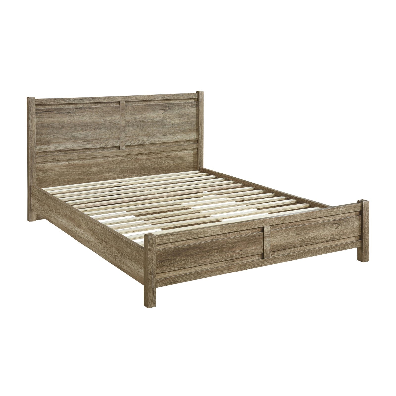 5 Pieces Bedroom Suite Natural Wood Like MDF Structure Double Size Oak Colour Bed, Bedside Table, Tallboy & Dresser - V43-BDS-CEL-5PC-TBY-DRS-D-OAK 5 Pieces Bedroom Suite Natural Wood Like MDF Structure Double Size Oak Colour Bed, Bedside Table, Tallboy & Dresser - Image 2