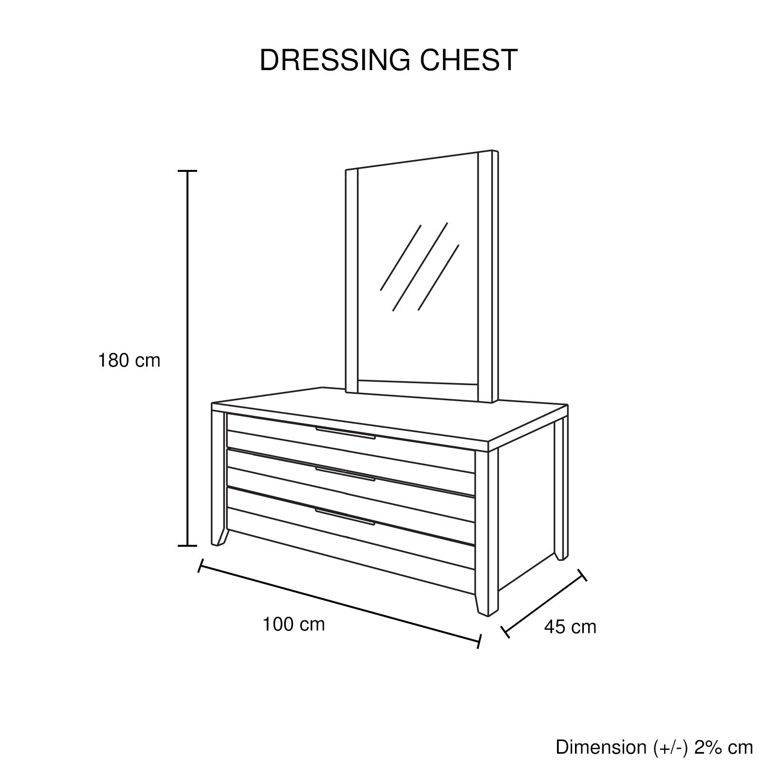 5 Pieces Bedroom Suite Natural Wood Like MDF Structure Double Size Oak Colour Bed, Bedside Table, Tallboy & Dresser - V43-BDS-CEL-5PC-TBY-DRS-D-OAK 5 Pieces Bedroom Suite Natural Wood Like MDF Structure Double Size Oak Colour Bed, Bedside Table, Tallboy & Dresser - Image 12