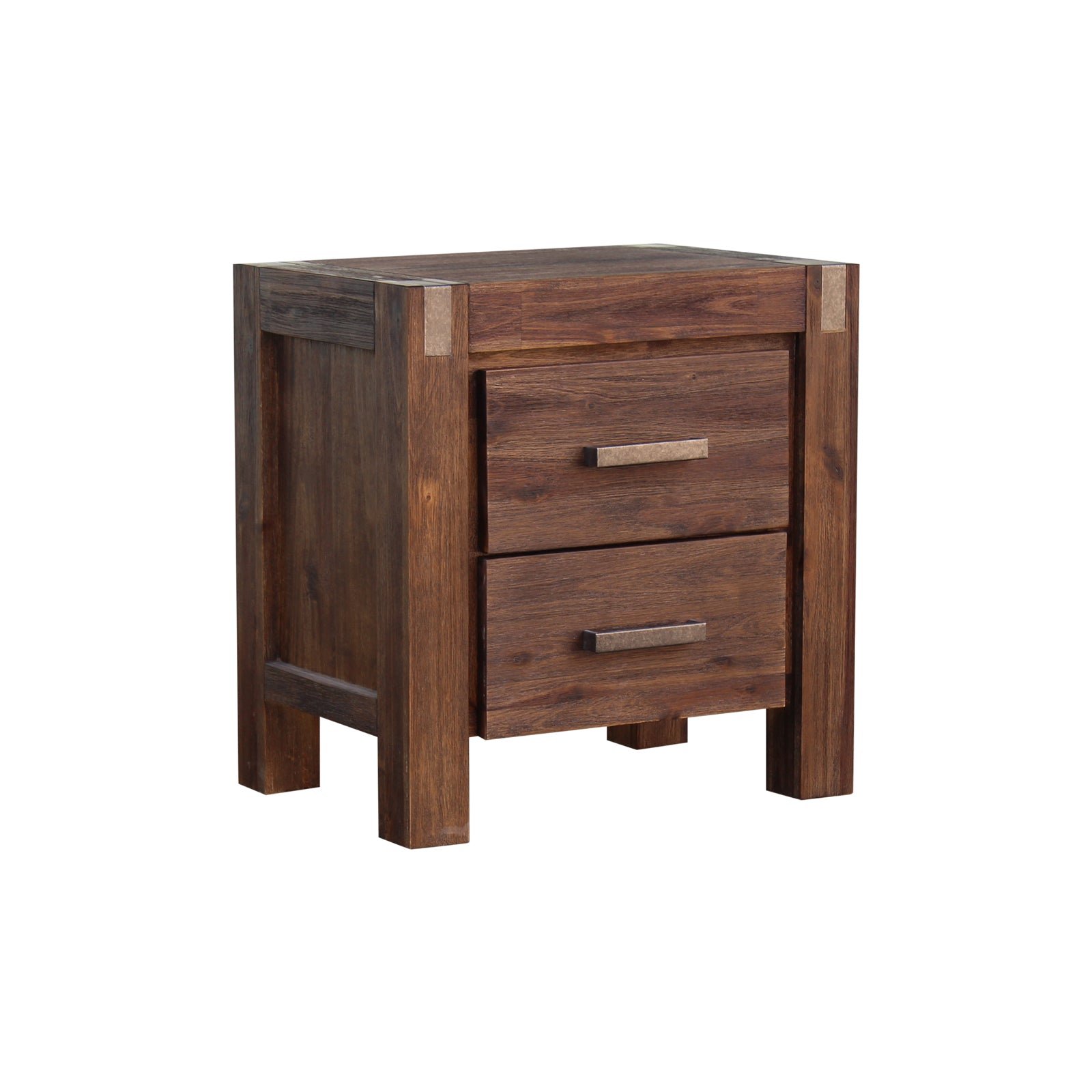 4 Pieces Bedroom Suite in Solid Wood Veneered Acacia Construction Timber Slat Double Size Chocolate Colour Bed, Bedside Table & Dresser - V43-BDS-NOW-4PC-DRS-DCH 4 Pieces Bedroom Suite in Solid Wood Veneered Acacia Construction Timber Slat Double Size Chocolate Colour Bed, Bedside Table & Dresser - Image 4
