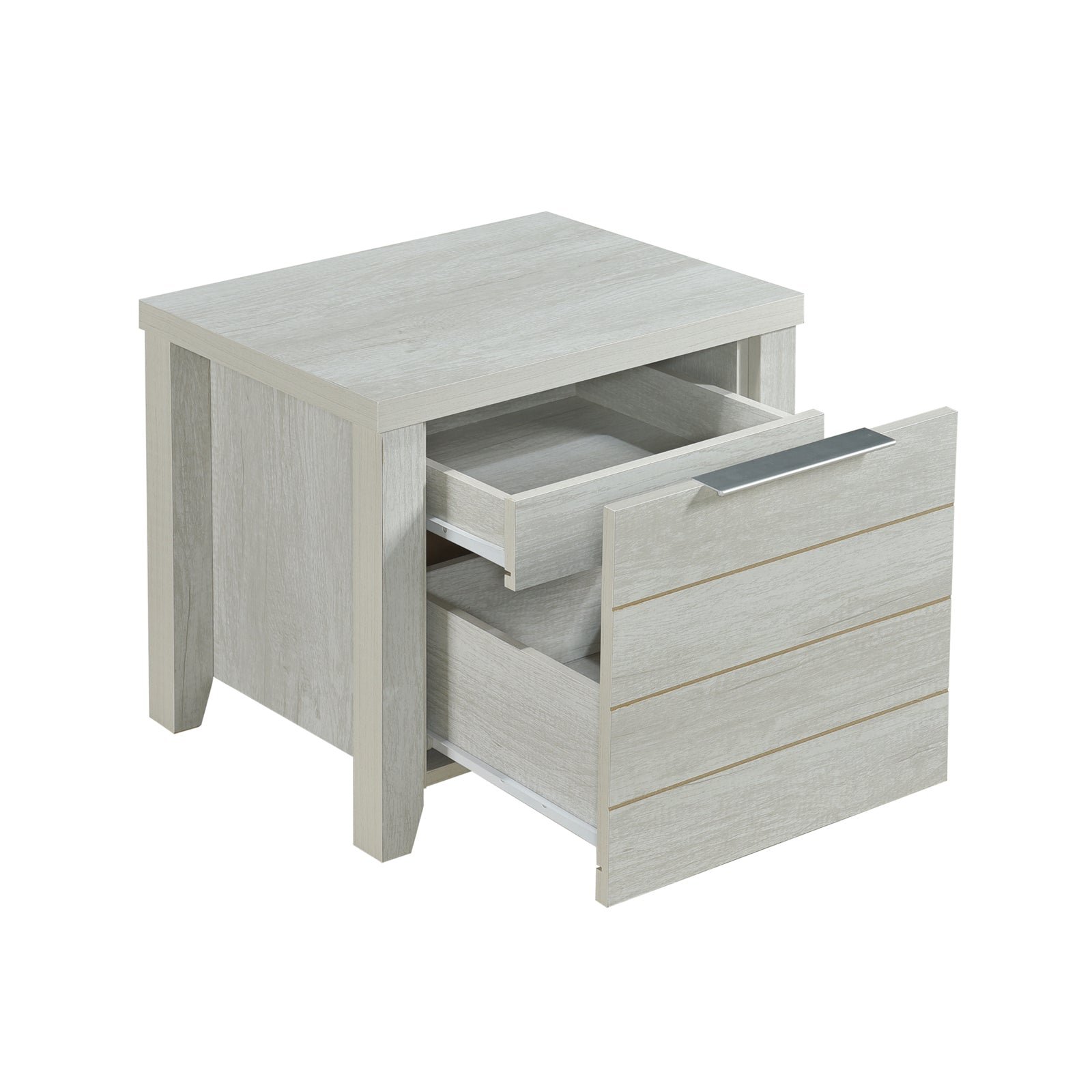 Bedside Table 2 drawers Storage Table Night Stand MDF in White Ash - V43-BST-CELWHA Bedside Table 2 drawers Storage Table Night Stand MDF in White Ash - Image 3