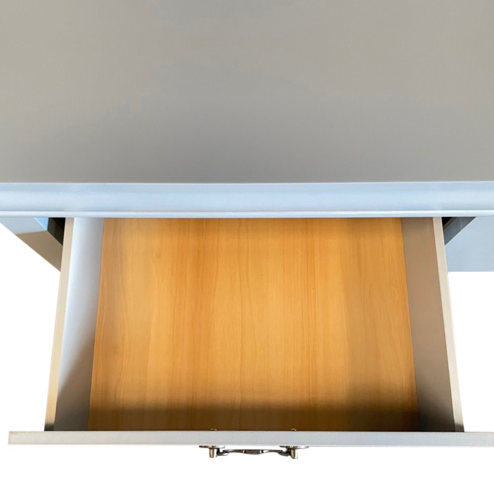 Dressing Chest with 6 Storage Drawers in Solid Wooden Mirror Metal Handles Grey Colour - V43-DRS-SPNC Dressing Chest with 6 Storage Drawers in Solid Wooden Mirror Metal Handles Grey Colour - Image 5