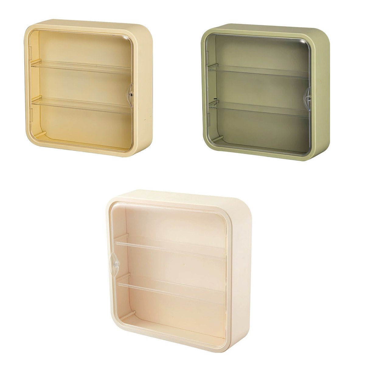 Wall Mounted Showcase Acrylic Figures Toys Display Case Dustproof Storage Box - Beige - V528-DISPLAY-BEIGE-367559 Wall Mounted Showcase Acrylic Figures Toys Display Case Dustproof Storage Box - Beige - Image 2
