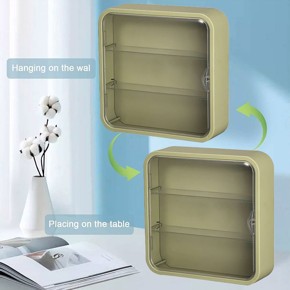 Wall Mounted Showcase Acrylic Figures Toys Display Case Dustproof Storage Box - Beige - V528-DISPLAY-BEIGE-367559 Wall Mounted Showcase Acrylic Figures Toys Display Case Dustproof Storage Box - Beige - Image 4