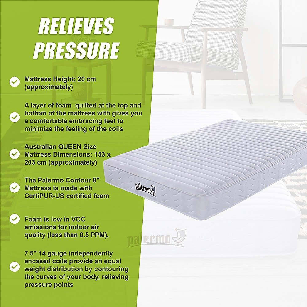 Contour Encased Coil Queen Mattress – Hybrid Support with CertiPUR-US Certified Foam Comfort Layers - V63-818753 Contour Encased Coil Queen Mattress – Hybrid Support with CertiPUR-US Certified Foam Comfort Layers - Image 11
