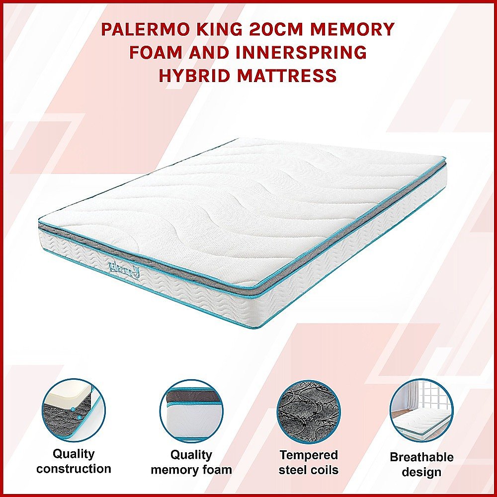 King 20cm Hybrid Mattress – Memory Foam and Innerspring Support - V63-821851 King 20cm Hybrid Mattress – Memory Foam and Innerspring Support - Image 3
