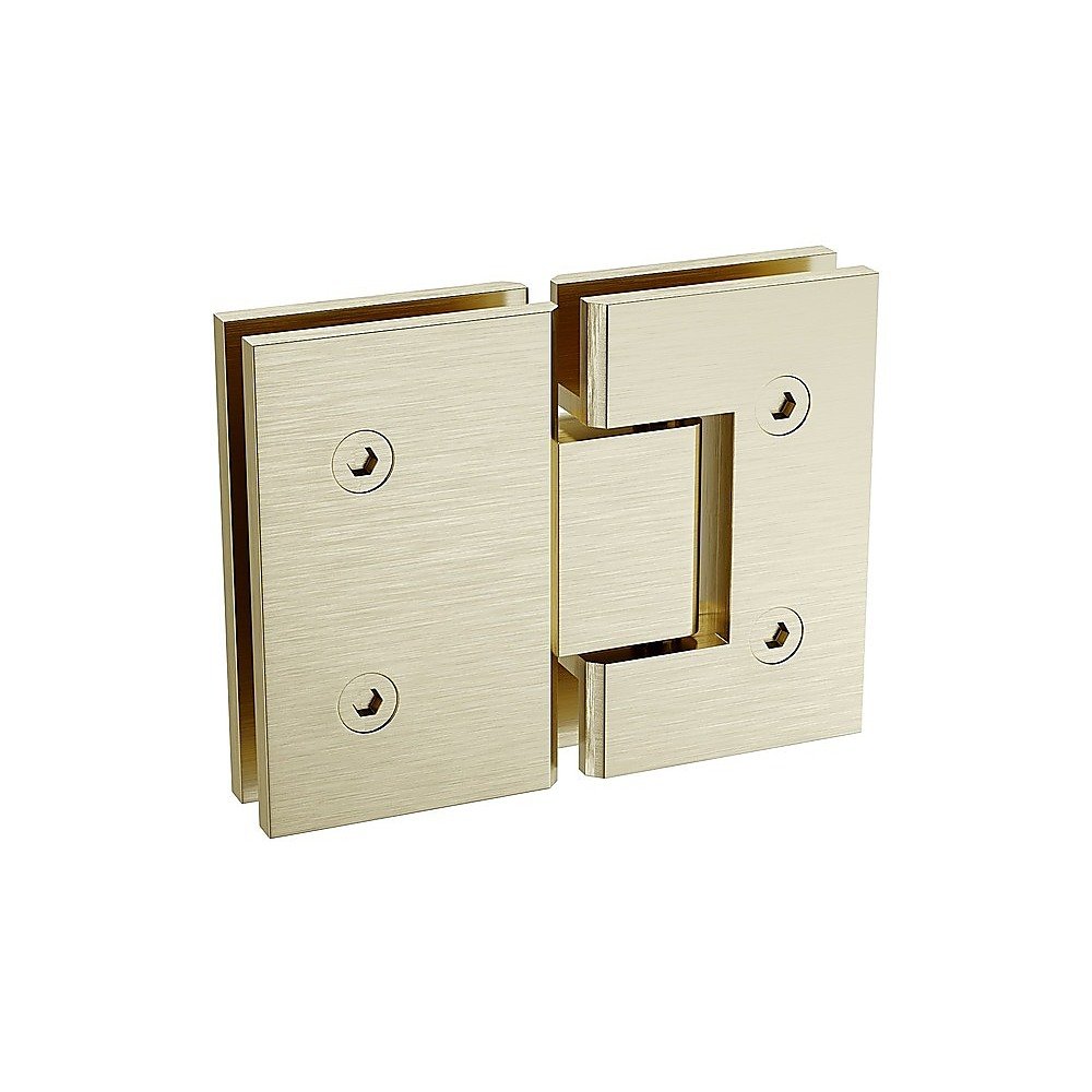 110cm Wall to Wall Frameless Shower Screen – Gold Wall Channel , SS Hinges & Round Knob Handle - V63-859551 110cm Wall to Wall Frameless Shower Screen – Gold Wall Channel , SS Hinges & Round Knob Handle - Image 8