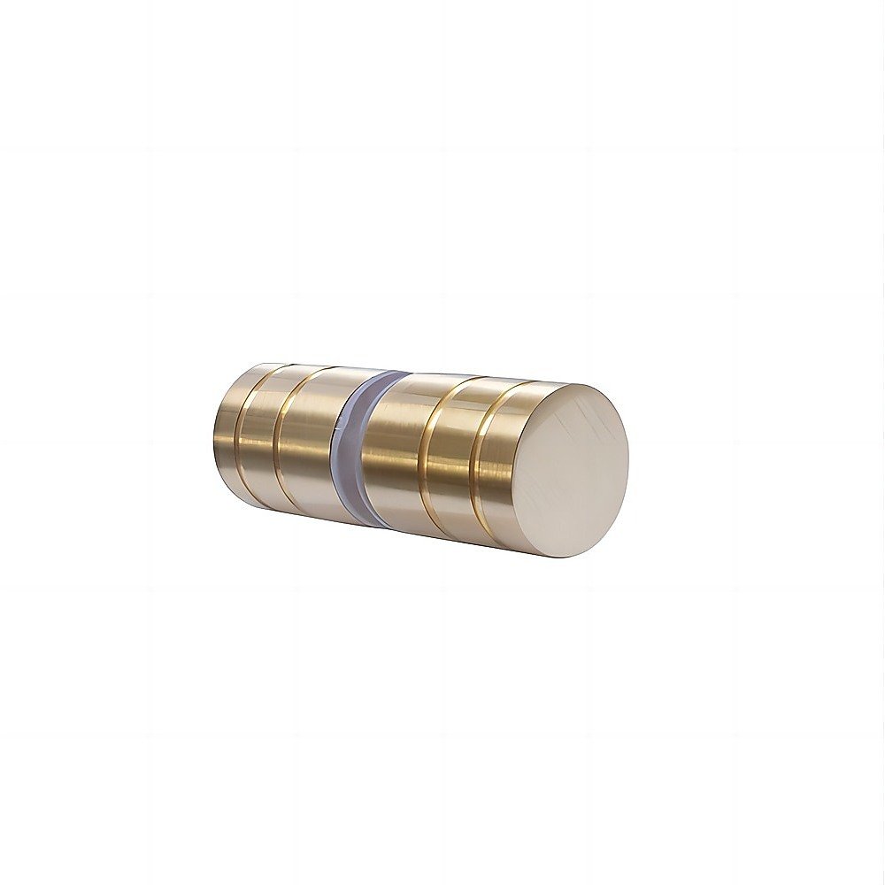 110cm Wall to Wall Frameless Shower Screen – Gold Wall Channel , SS Hinges & Round Knob Handle - V63-859551 110cm Wall to Wall Frameless Shower Screen – Gold Wall Channel , SS Hinges & Round Knob Handle - Image 12