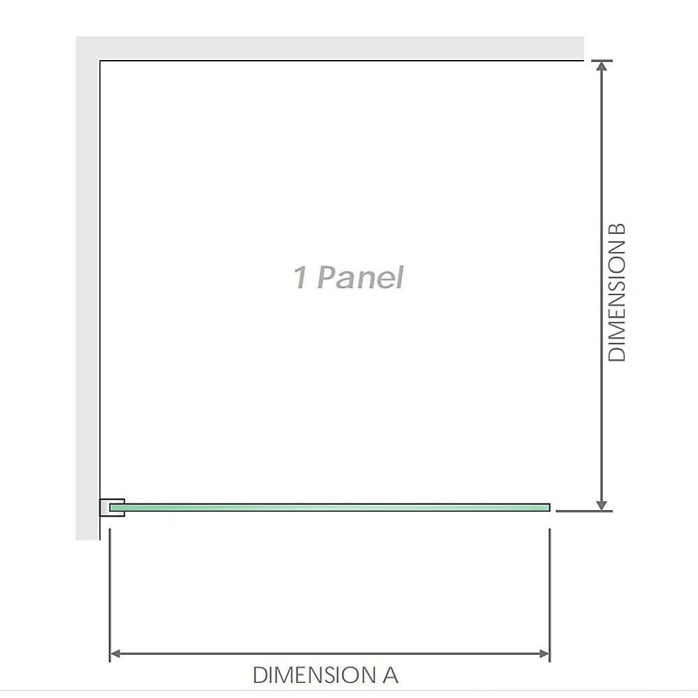 110x70cm Corner Frameless Shower Screen with Chrome U-Brackets and Floor U-Bracket and SS Hinges, Round Knob Handle - V63-867691 110x70cm Corner Frameless Shower Screen with Chrome U-Brackets and Floor U-Bracket and SS Hinges, Round Knob Handle - Image 6