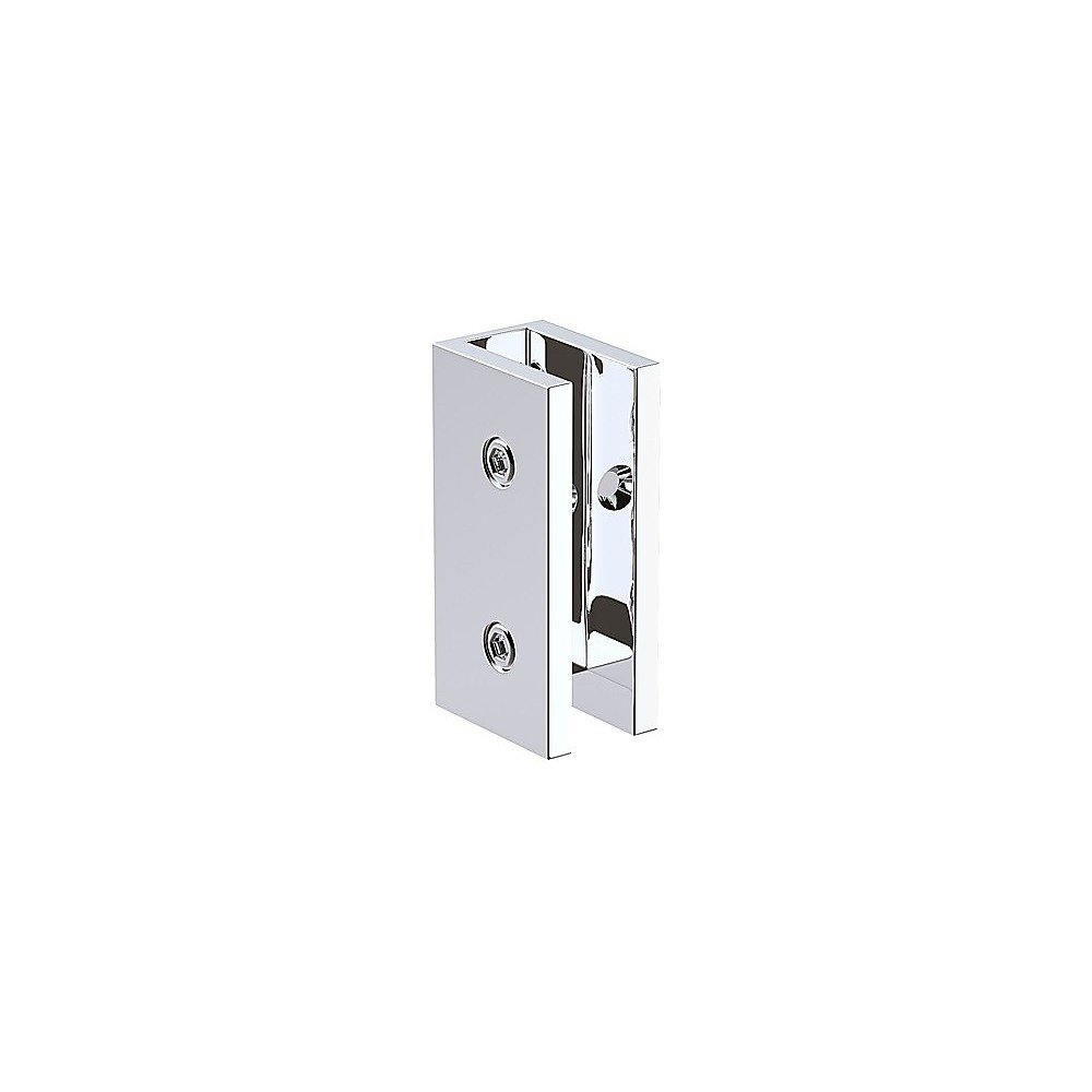 110x70cm Corner Frameless Shower Screen with Chrome U-Brackets and Floor U-Bracket and SS Hinges, Round Knob Handle - V63-867691 110x70cm Corner Frameless Shower Screen with Chrome U-Brackets and Floor U-Bracket and SS Hinges, Round Knob Handle - Image 8