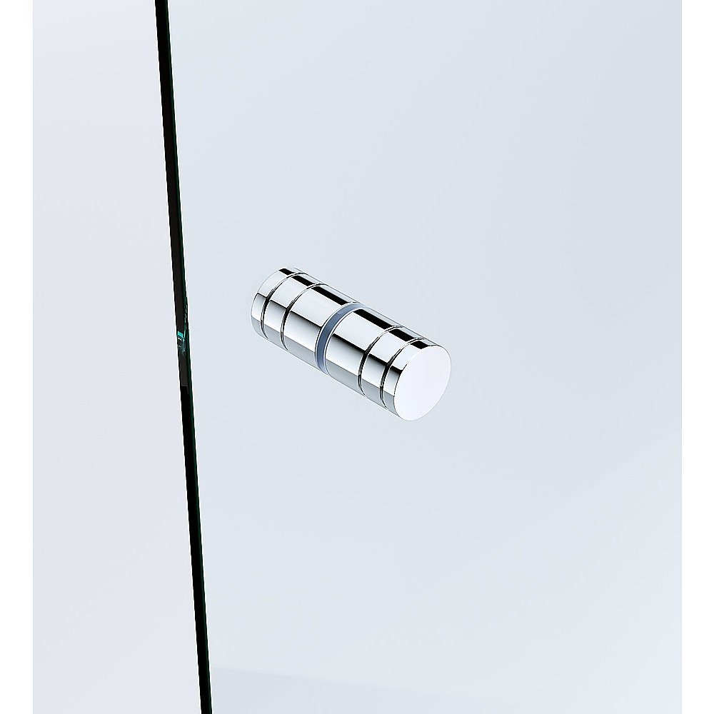 110x70cm Corner Frameless Shower Screen with Chrome U-Brackets and Floor U-Bracket and SS Hinges, Round Knob Handle - V63-867691 110x70cm Corner Frameless Shower Screen with Chrome U-Brackets and Floor U-Bracket and SS Hinges, Round Knob Handle - Image 17