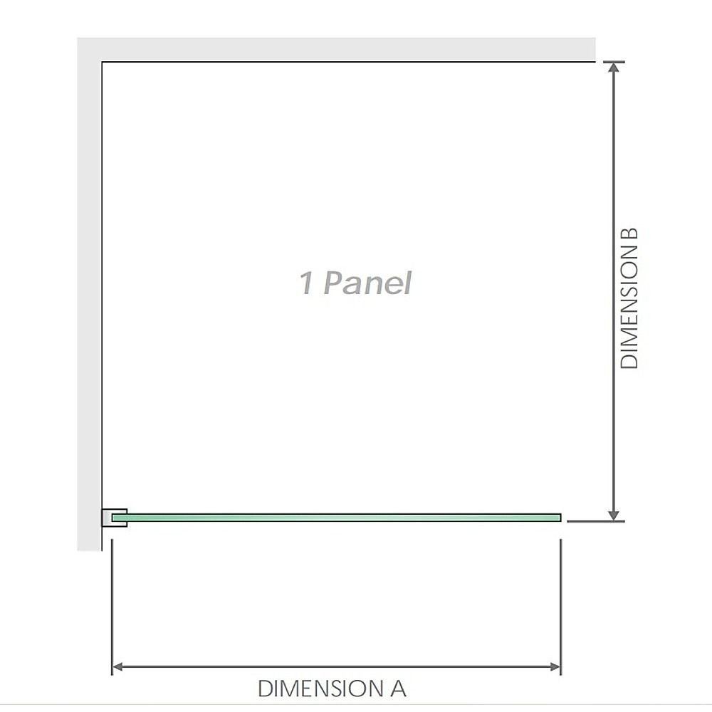 110x90cm Corner Frameless Shower Screen with Chrome U-Brackets and Floor U-Bracket and SS Hinges, Round Knob Handle - V63-868171 110x90cm Corner Frameless Shower Screen with Chrome U-Brackets and Floor U-Bracket and SS Hinges, Round Knob Handle - Image 5