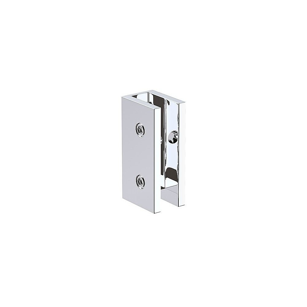 110x110cm Corner Frameless Shower Screen with Chrome U-Brackets and Floor U-Bracket and SS Hinges, Round Knob Handle - V63-868651 110x110cm Corner Frameless Shower Screen with Chrome U-Brackets and Floor U-Bracket and SS Hinges, Round Knob Handle - Image 8