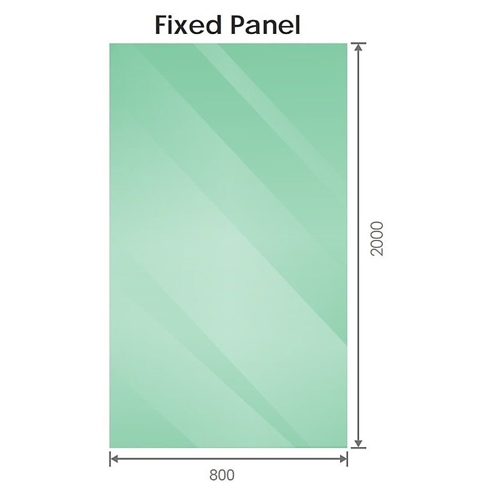 110x80cm Corner Frameless Shower Screen with Chrome F-Brackets and Brass Hinges, Round Knob Handle - V63-881011 110x80cm Corner Frameless Shower Screen with Chrome F-Brackets and Brass Hinges, Round Knob Handle - Image 6