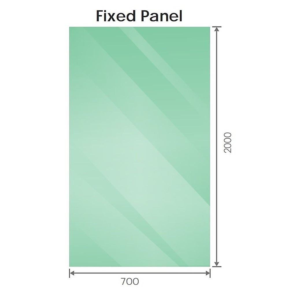 110x70cm Chrome Corner Frameless Shower Screen with Wall Channel and Floor Channel Brackets, Stainless Steel Hinges & Round Knob Handle - V63-890701 110x70cm Chrome Corner Frameless Shower Screen with Wall Channel and Floor Channel Brackets, Stainless Steel Hinges & Round Knob Handle - Image 5