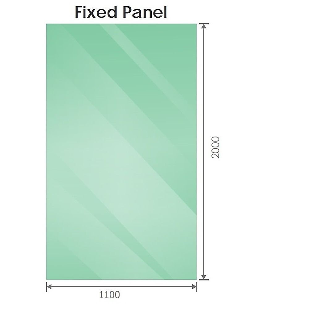 110x110cm Chrome Corner Frameless Shower Screen with Wall Channel and Floor Channel Brackets, Stainless Steel Hinges & Round Knob Handle - V63-891181 110x110cm Chrome Corner Frameless Shower Screen with Wall Channel and Floor Channel Brackets, Stainless Steel Hinges & Round Knob Handle - Image 5