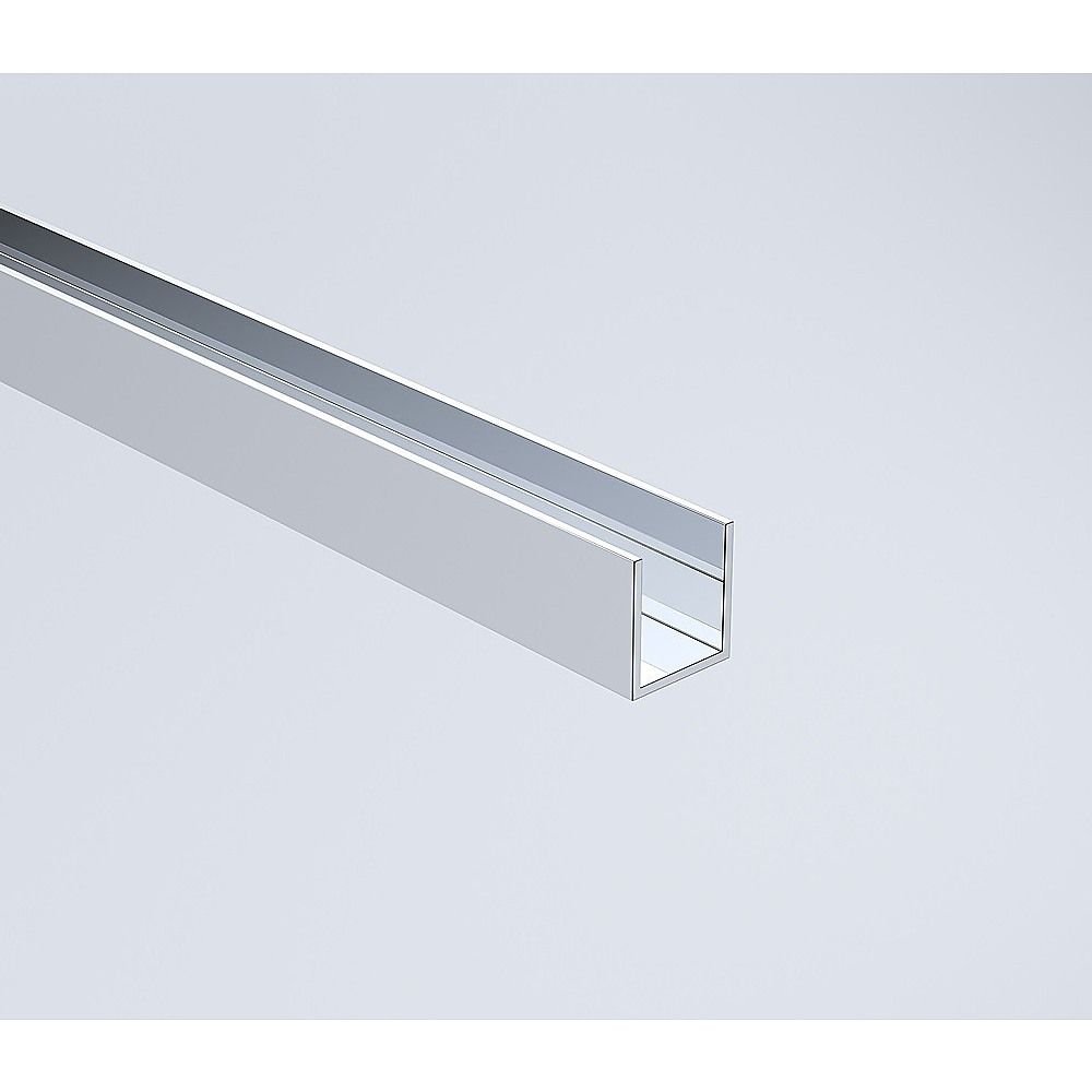 110x110cm Chrome Corner Frameless Shower Screen with Wall Channel and Floor Channel Brackets, Stainless Steel Hinges & Round Knob Handle - V63-891181 110x110cm Chrome Corner Frameless Shower Screen with Wall Channel and Floor Channel Brackets, Stainless Steel Hinges & Round Knob Handle - Image 9