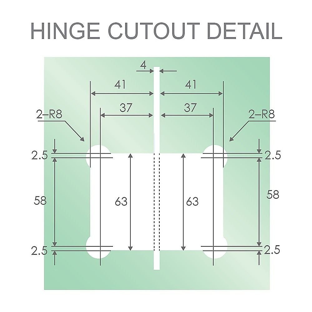 110x110cm Chrome Corner Frameless Shower Screen with Wall Channel and Floor Channel Brackets, Stainless Steel Hinges & Round Knob Handle - V63-891181 110x110cm Chrome Corner Frameless Shower Screen with Wall Channel and Floor Channel Brackets, Stainless Steel Hinges & Round Knob Handle - Image 15