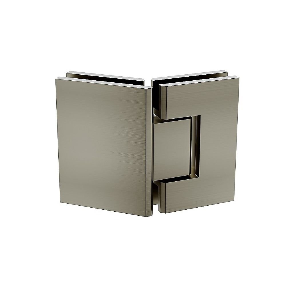 90cm Frameless Diamond Shower Screen – Gunmetal U-Brackets with SS Hinges & Square Double Pull Handle - V63-910911 90cm Frameless Diamond Shower Screen – Gunmetal U-Brackets with SS Hinges & Square Double Pull Handle - Image 5