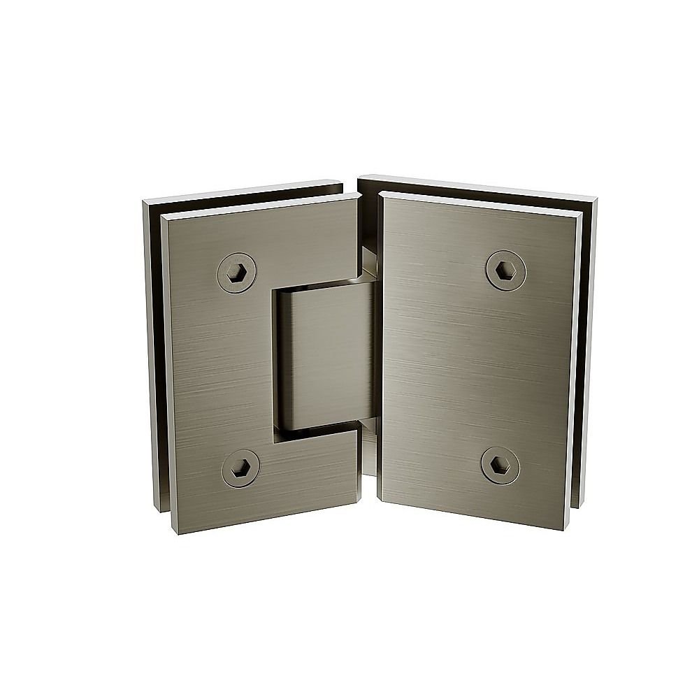 90cm Frameless Diamond Shower Screen – Gunmetal U-Brackets with SS Hinges & Square Double Pull Handle - V63-910911 90cm Frameless Diamond Shower Screen – Gunmetal U-Brackets with SS Hinges & Square Double Pull Handle - Image 7