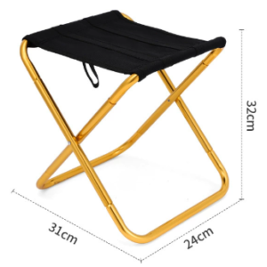 Big Gold Ultralight Portable Folding Camping Stool - Compact Aluminum Chair for Hiking, Fishing & Outdoor Events