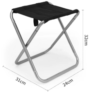 Big Grey Ultralight Portable Folding Camping Stool - Compact Aluminum Chair for Hiking, Fishing & Outdoor Events