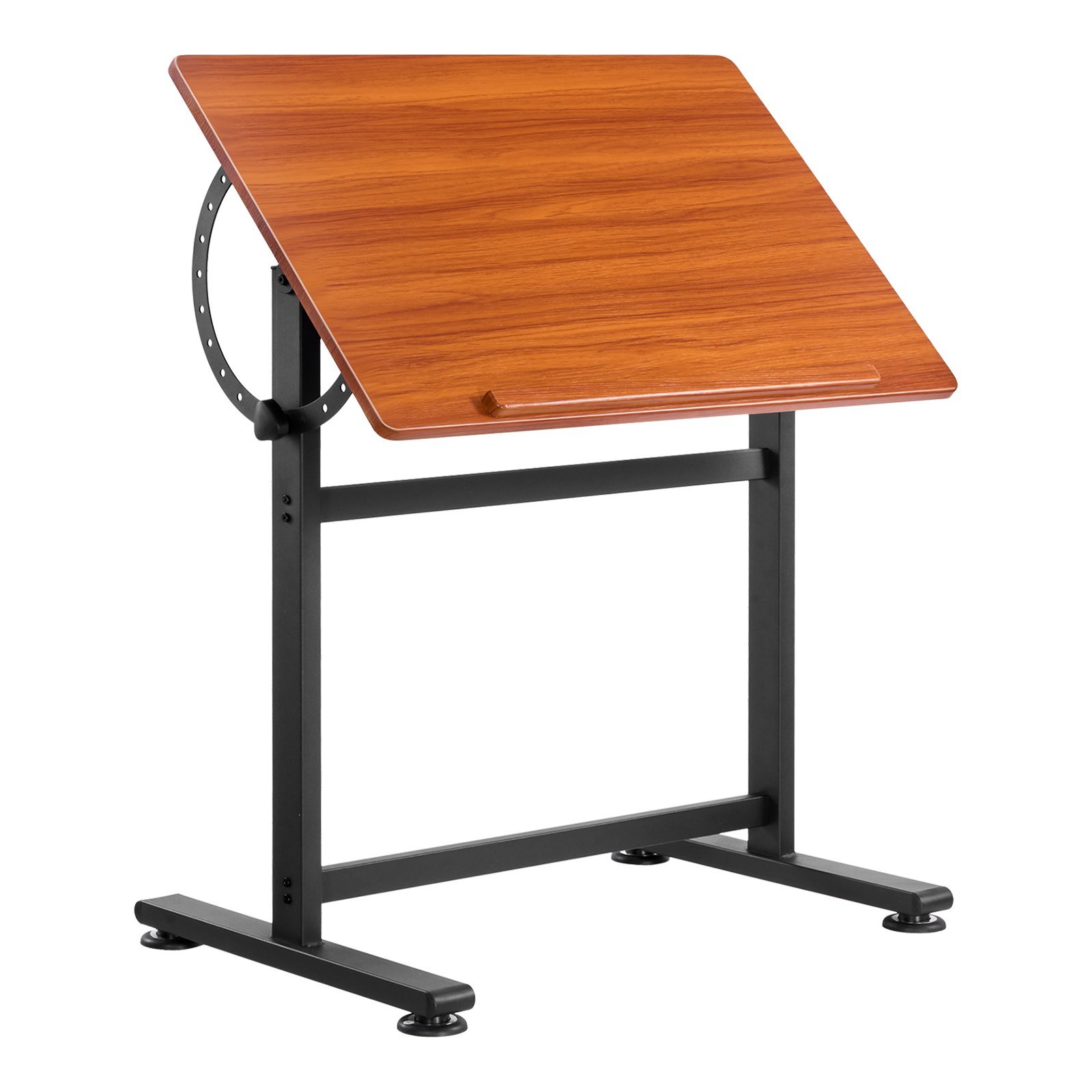 Drafting Table Adjustable 0°–90° Tilt Wooden Drawing Desk with H-Frame