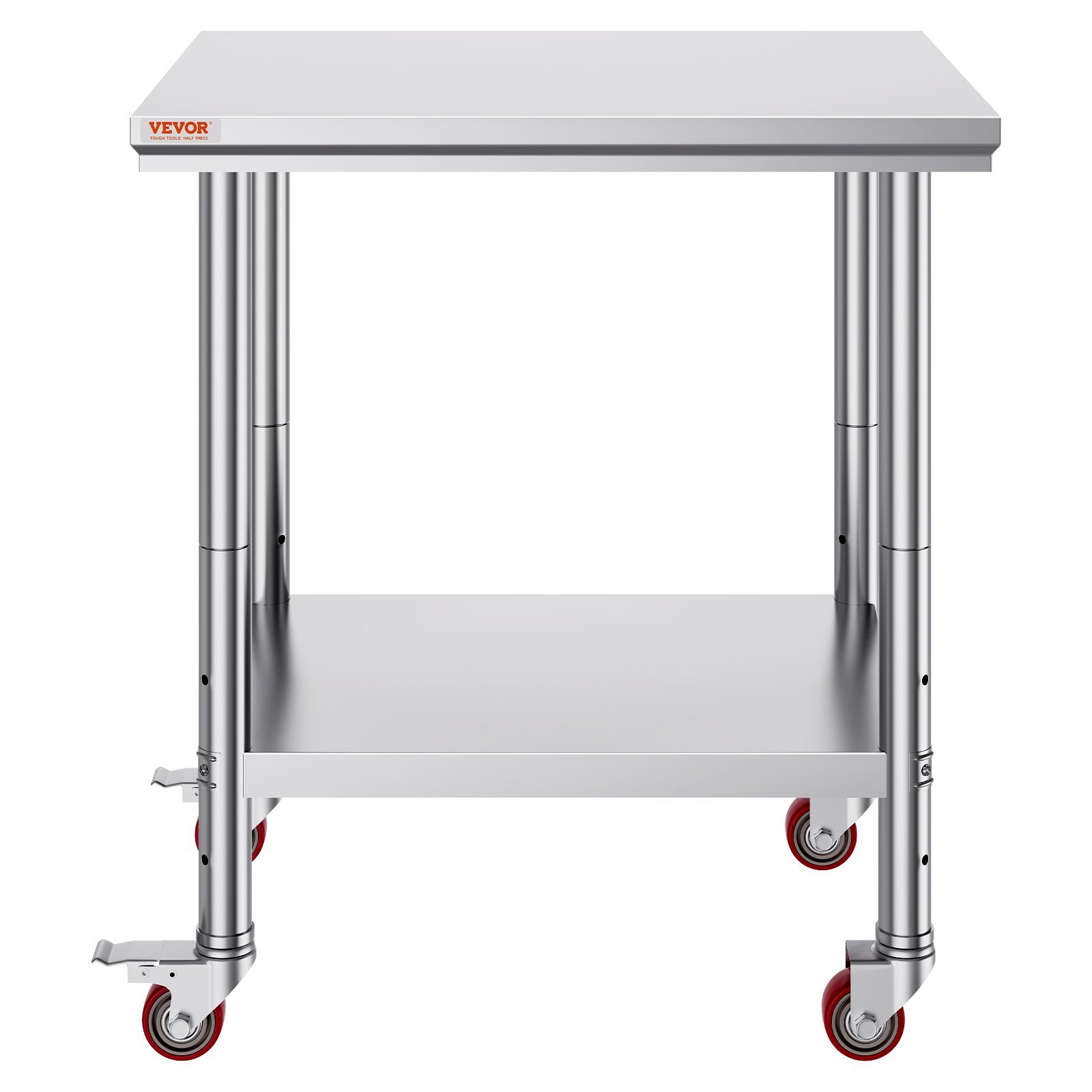 Stainless Steel Work Table with Wheels 24 x 30 Prep Table with casters Heavy Duty Work Table for Commercial Kitchen Restaurant Business (24 x 30 x 33.8 Inch) - V952-SYGZT30X24INDJL01V0 Stainless Steel Work Table with Wheels 24 x 30 Prep Table with casters Heavy Duty Work Table for Commercial Kitchen Restaurant Business (24 x 30 x 33.8 Inch) - Image 10