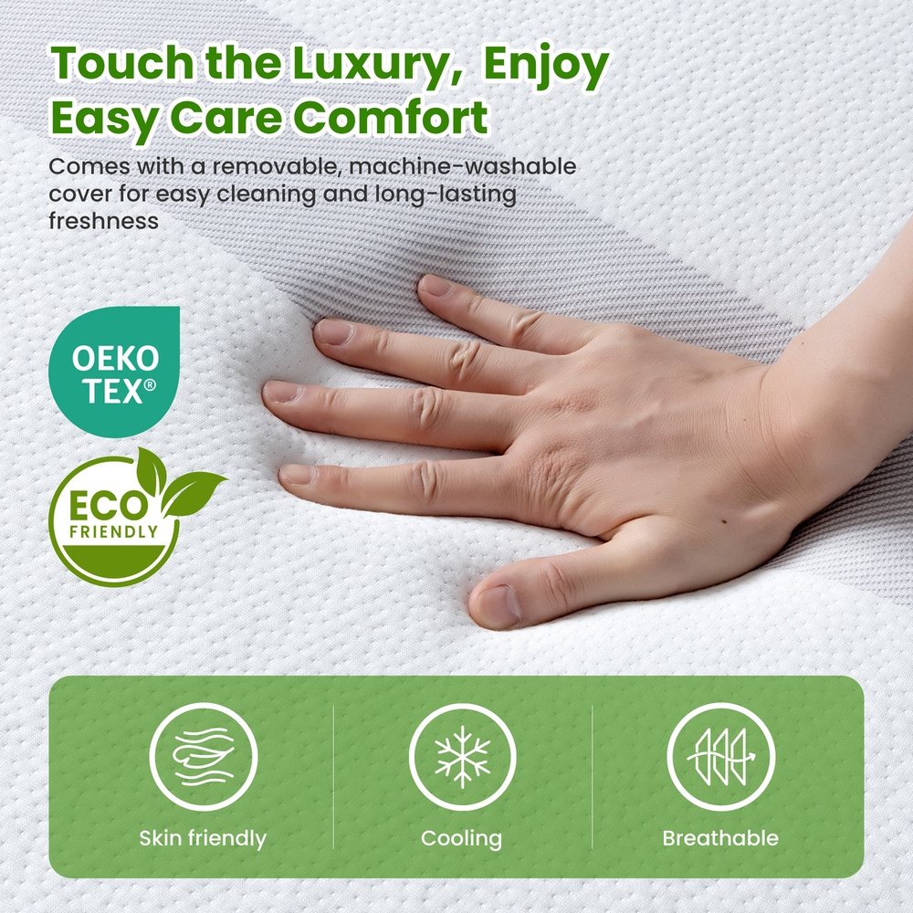 25cm Single Reversible Gel Memory Foam Mattress BedStory Medium & Firm - XFGH-MA-H-MF-25-S-WH 25cm Single Reversible Gel Memory Foam Mattress BedStory Medium & Firm - Image 4