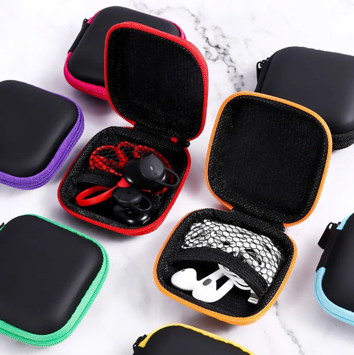 Earbud Storage Case | Case | Pouch | Organizer | For Storing Earbuds And Charging Cables | Storing Keys | USB | - V1189-WXFBOL-59-3 Earbud Storage Case | Case | Pouch | Organizer | For Storing Earbuds And Charging Cables | Storing Keys | USB | - Image 3