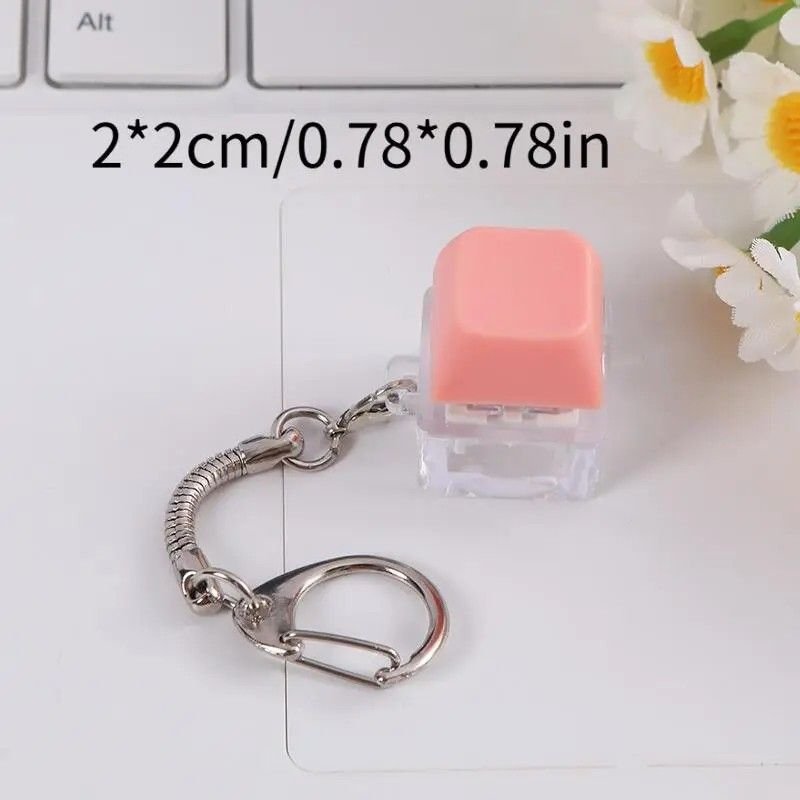 (1key/4key/9 key)3PCS Creative Fingertip Stress Reliever: Keyboard Click Sound Keychain, Colorful Fidget Ring Relaxation Companion - V1232-JPJYYSK001 (1key/4key/9 key)3PCS Creative Fingertip Stress Reliever: Keyboard Click Sound Keychain, Colorful Fidget Ring Relaxation Companion - Image 2