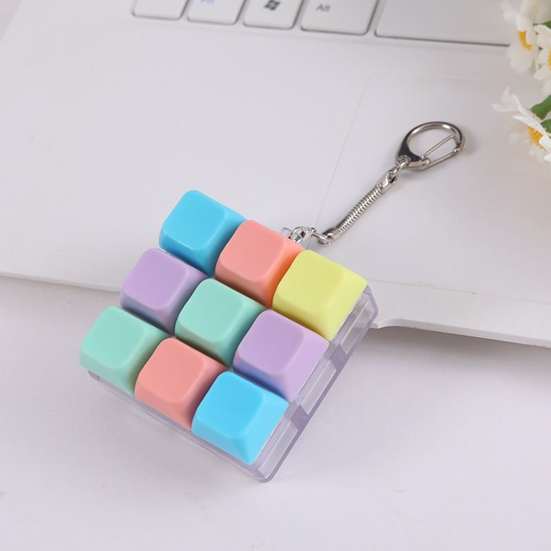 (1key/4key/9 key)3PCS Creative Fingertip Stress Reliever: Keyboard Click Sound Keychain, Colorful Fidget Ring Relaxation Companion - V1232-JPJYYSK001 (1key/4key/9 key)3PCS Creative Fingertip Stress Reliever: Keyboard Click Sound Keychain, Colorful Fidget Ring Relaxation Companion - Image 11