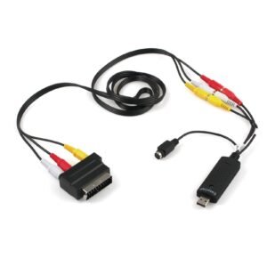 USB 2.0 Audio Video Grabber Scheda Capture VHS Card to DVD Adapter Converter - Black