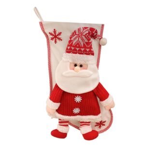 Large Capacity Xmas Stocking-White