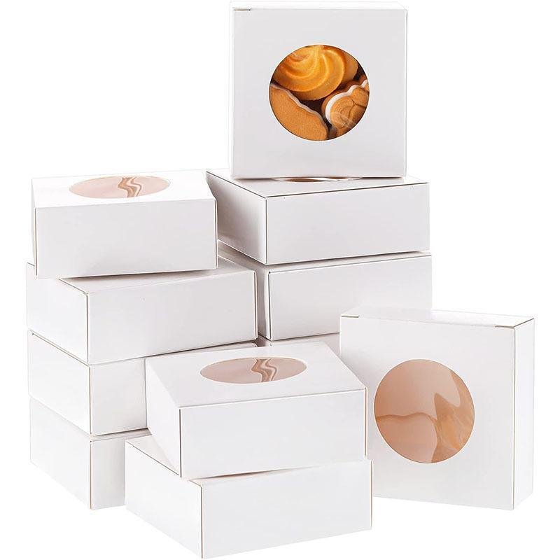 50PCS Handmade Soap Paper Box Round Window Kraft Black White Candy Biscuit Box - Black-50pcs 10*10*2.4CM - V528-BOX-50PCS-BLACK-10-10-24-850974 50PCS Handmade Soap Paper Box Round Window Kraft Black White Candy Biscuit Box - Black-50pcs 10*10*2.4CM - Image 8