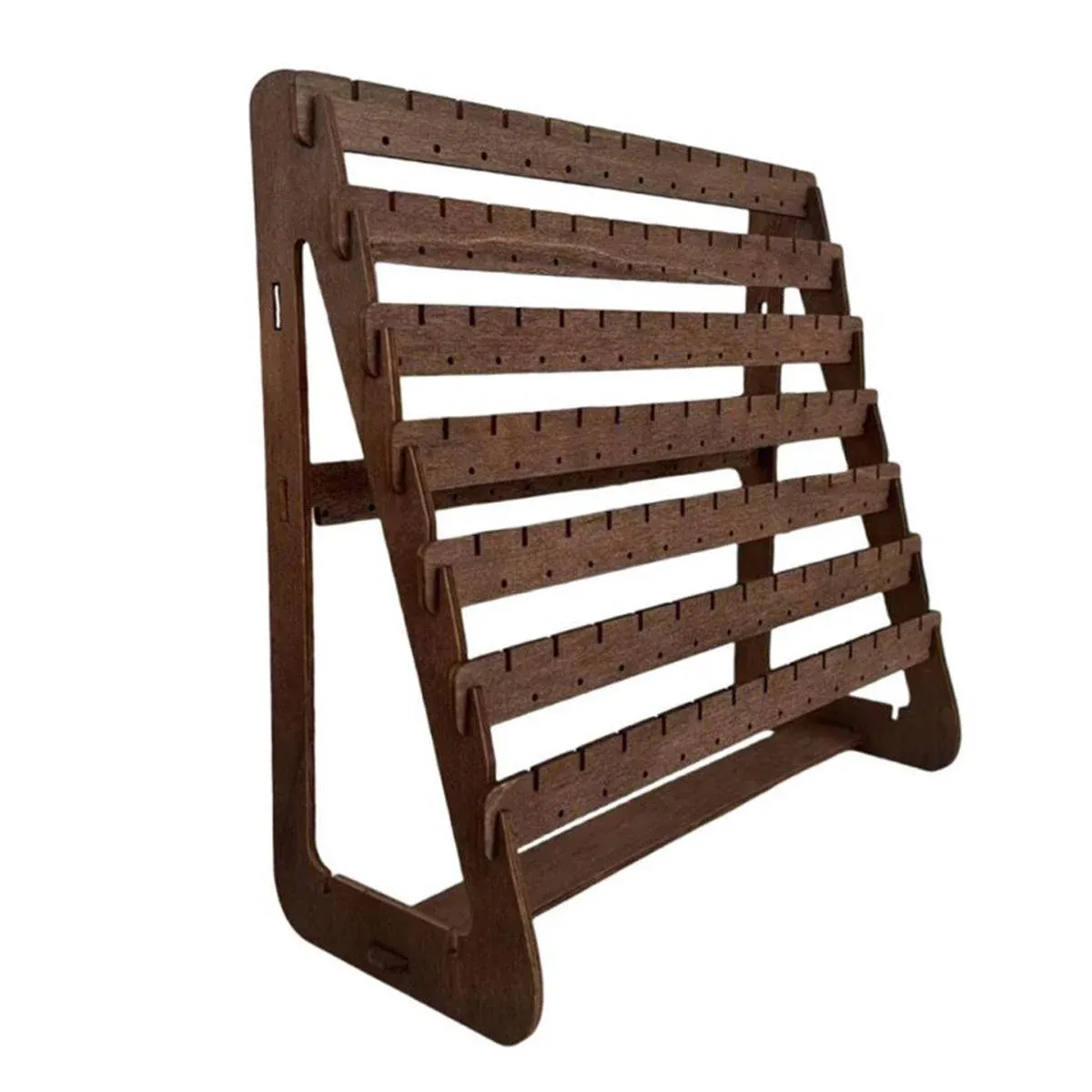 Vintage Wooden Earring Holder Jewelry Display Stand Organizer for Earrings - V528-EARRING-STAND-872769 Vintage Wooden Earring Holder Jewelry Display Stand Organizer for Earrings - Image 2