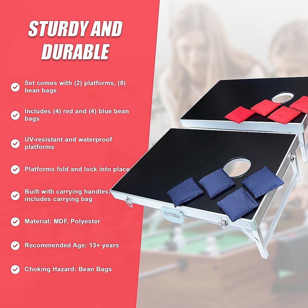 Bean Bag Toss Cornhole Game Set Aluminium Frame Portable Design - V63-821073 Bean Bag Toss Cornhole Game Set Aluminium Frame Portable Design - Image 6