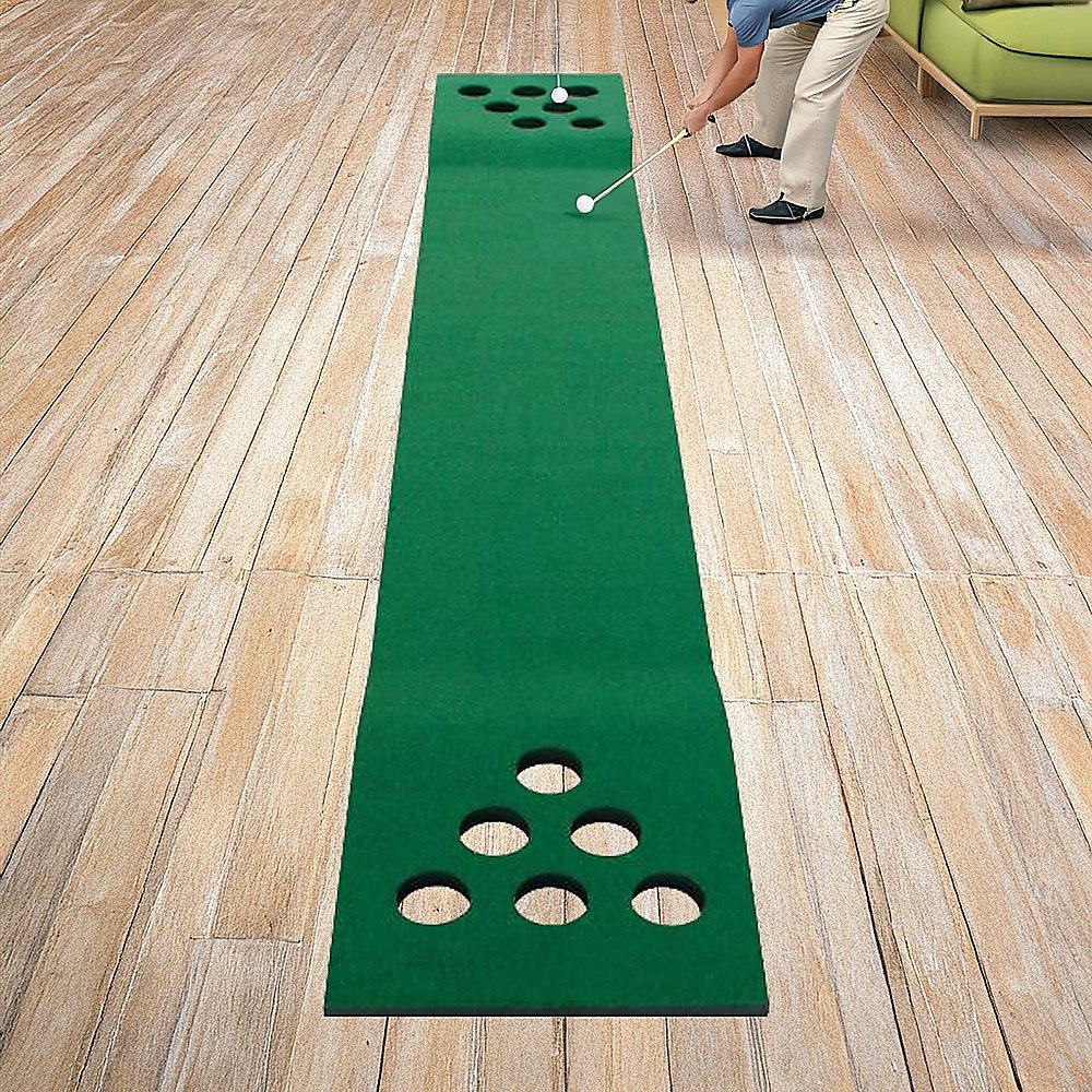 Golf Beer Pong Game Toy Set Green Golf Putting Matt with 2 Putters, 6 Balls - V63-835971 Golf Beer Pong Game Toy Set Green Golf Putting Matt with 2 Putters, 6 Balls - Image 6