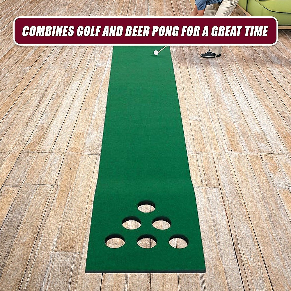 Golf Beer Pong Game Toy Set Green Golf Putting Matt with 2 Putters, 6 Balls - V63-835971 Golf Beer Pong Game Toy Set Green Golf Putting Matt with 2 Putters, 6 Balls - Image 11