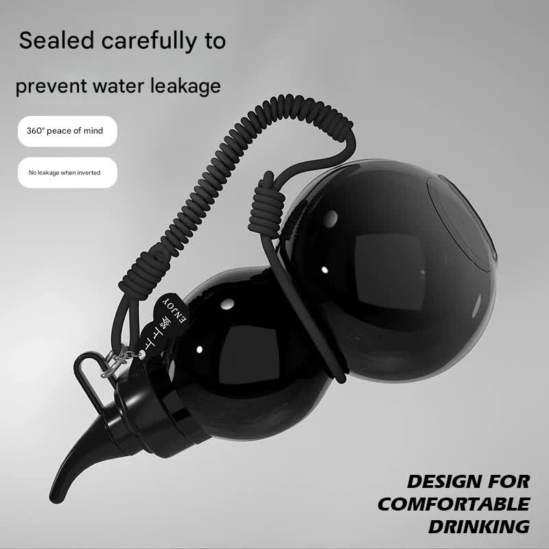 Unique Gourd-Shaped Sports Water Bottle - 800ml Tritan Material, Leakproof with Carry Strap(purple) - V888-ELOSUNG29816 Unique Gourd-Shaped Sports Water Bottle - 800ml Tritan Material, Leakproof with Carry Strap(purple) - Image 2